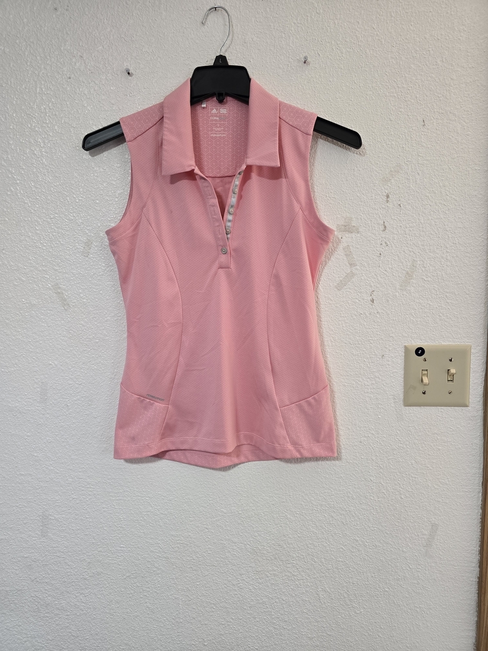adidas Pink Sleeveless Polo Tank Top